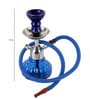 Red  & Blue 24 cm Metal Table Hookah set of 2