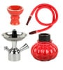Red  & Blue 24 cm Metal Table Hookah set of 2