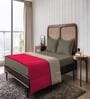 Red And Beige Microfiber Solid Reversible 150 GSM Double Bed Comforter