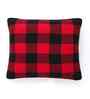 Red & Black 100% Cotton It'S Checkered 20X20 Inches Knitted Cushion Cover