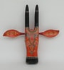 Red & Black Handcrafted Cow Sclupture Mango Wood Wall Mask