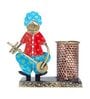 Musical Man Red & Blue Metal Pen Stand