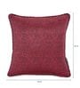 Maroon Polyester Striped 16x16 inches Cushion Cover (5Pc)