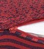 Maroon Polyester Striped 16x16 inches Cushion Cover (5Pc)