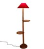 Red Cotton Coolie Floor Lamp
