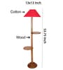 Red Cotton Coolie Floor Lamp