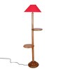 Red Cotton Coolie Floor Lamp