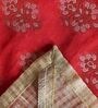 Red & Gold Floral Silk (52 x 84 ) Table Cloth