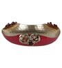 Red & Gold Hammered Rose Urli Set of 2