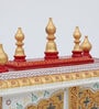 White Mango Wood & MDF Floor Rested Mandir With Door