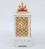 White Mango Wood & MDF Floor Rested Mandir With Door