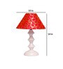 Red & Gold Shade Table Lamp With Metal Base