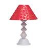 Red & Gold Shade Table Lamp With Metal Base