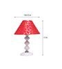 Red & Gold Shade Table Lamp With Metal Base