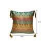 Multicolor Traditional Blended Silk 16 x 16 Inches Cushion Covers (Set of 2)