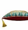 Multicolor Traditional Blended Silk 16 x 16 Inches Cushion Covers (Set of 2)