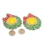 Red & Green Terracotta (Set of 2) Diya & Tealight