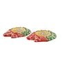 Red & Green Terracotta (Set of 2) Diya & Tealight