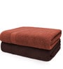 Red & Grey Anatolia Solid 500 GSM Cotton  Bath Towel