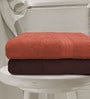 Red & Grey Anatolia Solid 500 GSM Cotton  Bath Towel