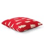 Red & Natural 100% Cotton X-Mas Tree 20X20 Inches Knitted Cushion Cover