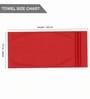 Red & Navy Blue Soft Cotton 500 GSM Solid Bath Towel Pack Of 2