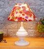 Multicolor Shade Table Lamp With Metal Base
