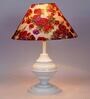 Multicolor Shade Table Lamp With Metal Base