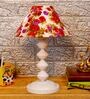 Multicolor Shade Table Lamp With Metal Base