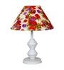 Red & Purple Shade Table Lamp With Metal Base