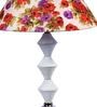 Multicolor Shade Table Lamp With Metal Base