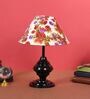 Multicolor Shade Table Lamp With Metal Base