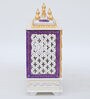 Red And White Mango Wood & MDF Floor Rested Mandir With Door