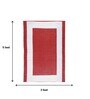 Red & White Polypropylene Geometric 3 x 5 Feet Dhurrie