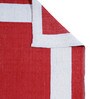 Red & White Polypropylene Geometric 3 x 5 Feet Dhurrie