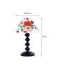 Red & White Shade Table Lamp With Metal Base