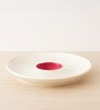 Red & White Stoneware Chip & Dip Platter