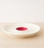 Red & White Stoneware Chip & Dip Platter