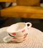 Red & White Strawberry Ceramic Mug Set of 2