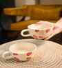 Red & White Strawberry Ceramic Mug Set of 2