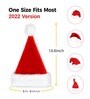 Red & White Velvet Classic Fur Merry Christmas (Pack of 3) Hat