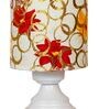 Red & Yellow Shade Table Lamp With Metal Base