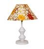 Red & Yellow Shade Table Lamp With Metal Base