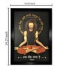 Red "Meditating Yogi " Textured Paper Scratch/Dust Proof Framed Art Print