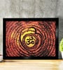 Red "Om Mantra" Textured Paper Scratch/Dust Proof Framed Art Print