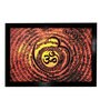 Red "Om Mantra" Textured Paper Scratch/Dust Proof Framed Art Print