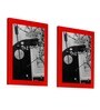 Red  Photo frames Set Of 2 Decoration