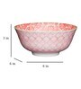 Victorian 300ml Red & Pink Stoneware Dinner Bowl