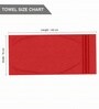 Red Soft Cotton 500 GSM Solid Bath Towel Pack Of 4