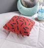 Red 100% Cotton 12X12 Inch Pillow Cover